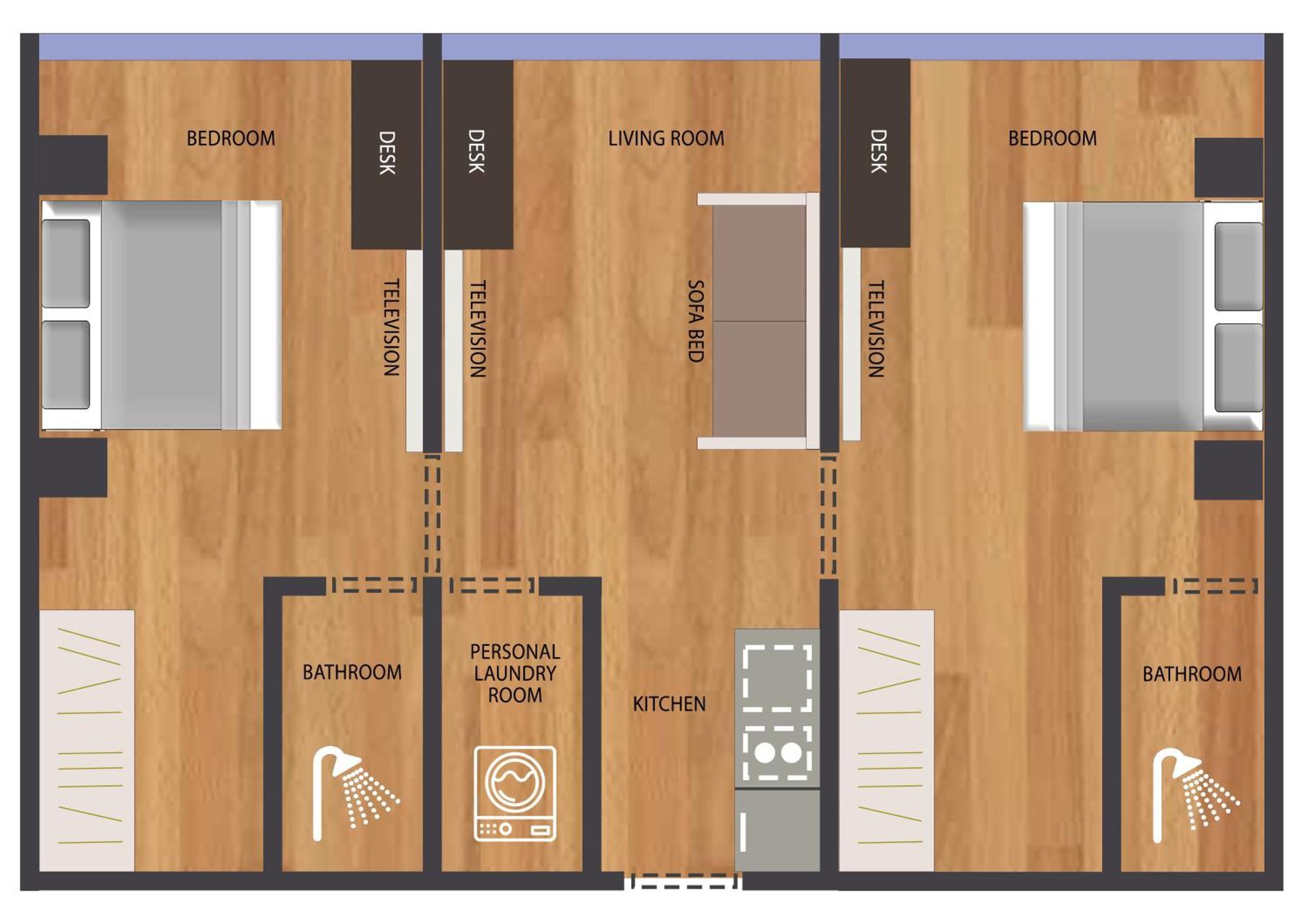 Two-Bedroom Apartment Laundry Room